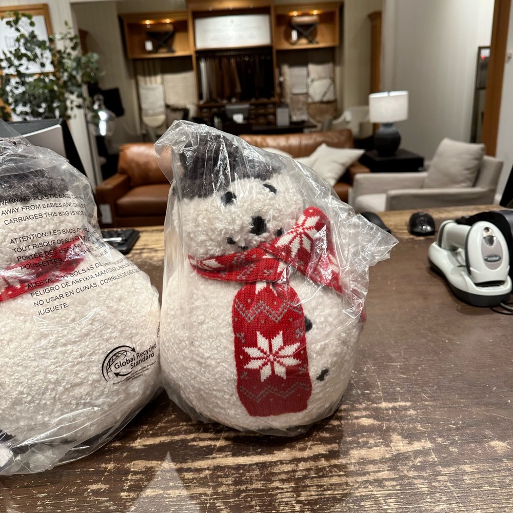 Archie The Snowman Shaped Pillow